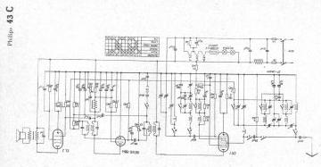Philips 43C ;AC DC schematic circuit diagram